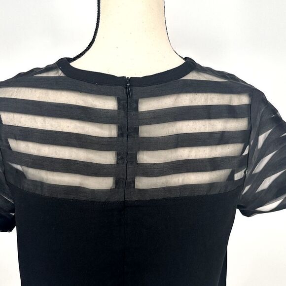 Forever 21 Blouse Striped Sheer Top Crewneck Size‎ Xsmall - Picture 4 of 11